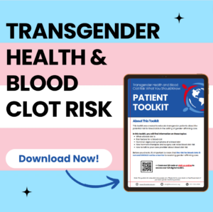 "transgender health & blood clot risk - download now" toolkit promo image